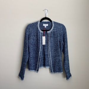 Elle Blue Tweed Sweater